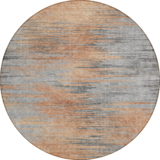 Piper Looms Chantille Lines ACN793 Salmon Machine Washable Area Rug Round Main Image