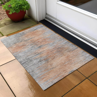 Piper Looms Chantille Lines ACN793 Salmon Machine Washable Area Rug Scatter Outdoor Lifestyle Image Feature