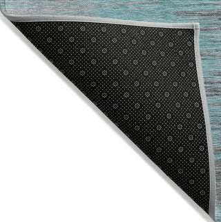 Piper Looms Chantille Lines ACN793 Teal Machine Washable Area Rug Backing Image