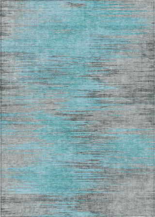 Piper Looms Chantille Lines ACN793 Teal Machine Washable Area Rug main image