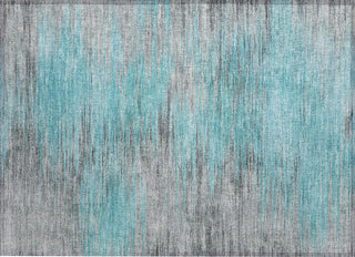 Piper Looms Chantille Lines ACN793 Teal Machine Washable Area Rug Scatter Main Image