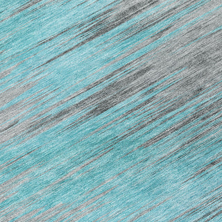 Piper Looms Chantille Lines ACN793 Teal Machine Washable Area Rug Swatch Image