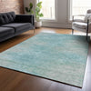 Piper Looms Chantille Lines ACN794 Aqua Machine Washable Area Rug Lifestyle Image Feature