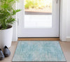Piper Looms Chantille Lines ACN794 Aqua Machine Washable Area Rug Scatter Lifestyle Image Feature