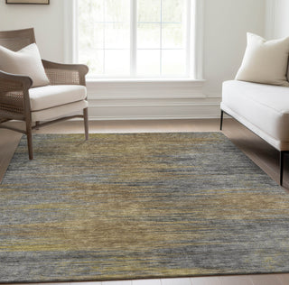 Piper Looms Chantille Lines ACN794 Brown Machine Washable Area Rug Lifestyle Image Feature