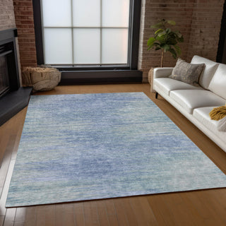 Piper Looms Chantille Lines ACN794 Denim Machine Washable Area Rug Lifestyle Image Feature