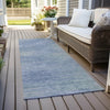 Piper Looms Chantille Lines ACN794 Denim Machine Washable Area Rug Runner Outdoor Lifestyle Image Feature