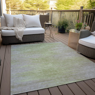 Piper Looms Chantille Lines ACN794 Sage Machine Washable Area Rug Outdoor Lifestyle Image Feature