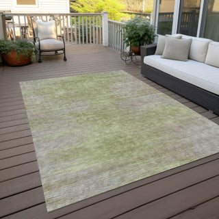 Piper Looms Chantille Lines ACN794 Sage Machine Washable Area Rug Outdoor Lifestyle Image Feature