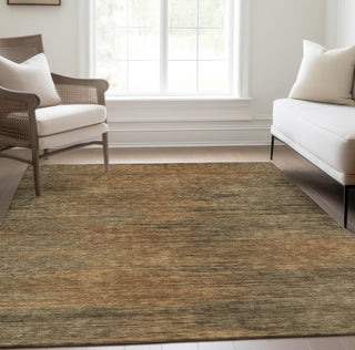 Piper Looms Chantille Lines ACN794 Terracotta Machine Washable Area Rug Lifestyle Image Feature