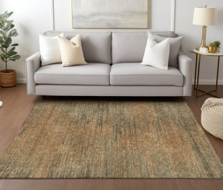 Piper Looms Chantille Lines ACN794 Terracotta Machine Washable Area Rug Lifestyle Image Feature