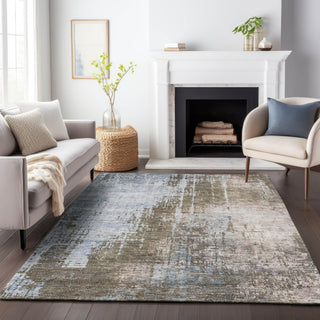 Piper Looms Chantille Modern ACN795 Brown Machine Washable Area Rug Lifestyle Image Feature