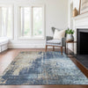 Piper Looms Chantille Modern ACN795 Navy Machine Washable Area Rug Lifestyle Image Feature