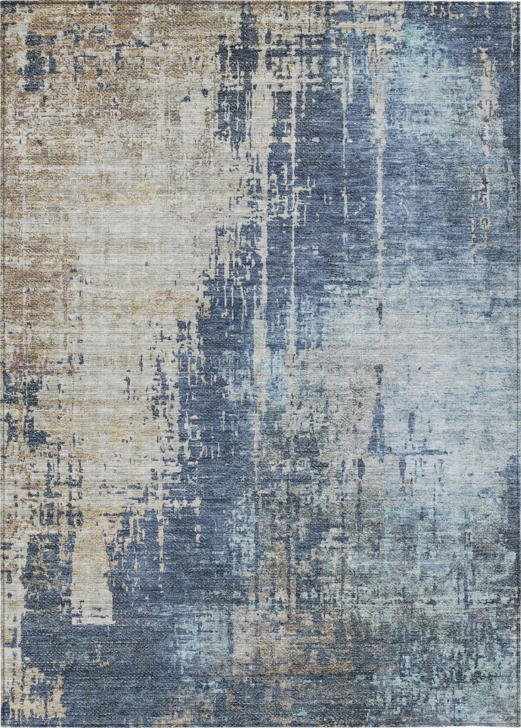 Piper Looms Chantille Modern ACN795 Navy Machine Washable Area Rug main image