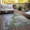 Piper Looms Chantille Modern ACN795 Olive Machine Washable Area Rug Outdoor Lifestyle Image Feature
