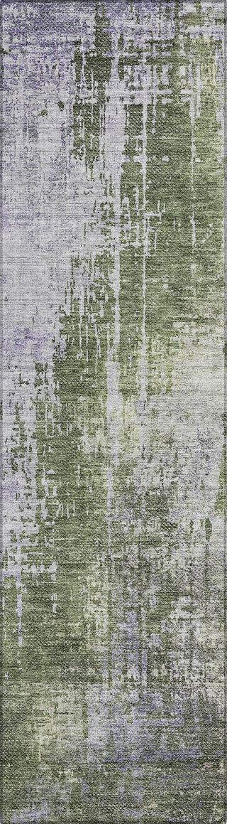 Piper Looms Chantille Modern ACN795 Olive Machine Washable Area Rug Runner Main Image
