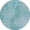 Piper Looms Chantille Modern ACN796 Aqua Machine Washable Area Rug Round Main Image