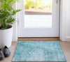 Piper Looms Chantille Modern ACN796 Aqua Machine Washable Area Rug Scatter Lifestyle Image Feature