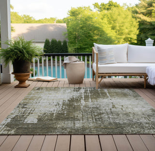 Piper Looms Chantille Modern ACN796 Brown Machine Washable Area Rug Outdoor Lifestyle Image Feature