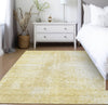 Piper Looms Chantille Modern ACN796 Gold Machine Washable Area Rug Lifestyle Image Feature