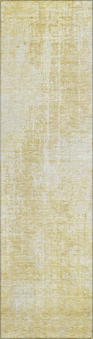 Piper Looms Chantille Modern ACN796 Gold Machine Washable Area Rug Runner Main Image