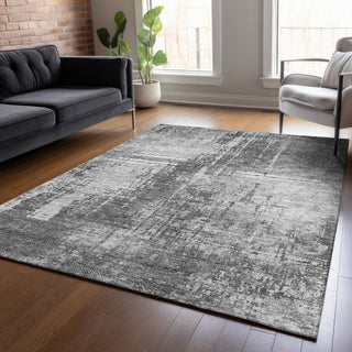 Piper Looms Chantille Modern ACN796 Gray Machine Washable Area Rug Lifestyle Image Feature