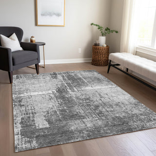 Piper Looms Chantille Modern ACN796 Gray Machine Washable Area Rug Lifestyle Image Feature