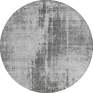 Piper Looms Chantille Modern ACN796 Gray Machine Washable Area Rug Round Main Image