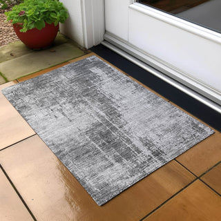 Piper Looms Chantille Modern ACN796 Gray Machine Washable Area Rug Scatter Outdoor Lifestyle Image Feature