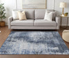 Piper Looms Chantille Modern ACN796 Navy Machine Washable Area Rug Lifestyle Image Feature