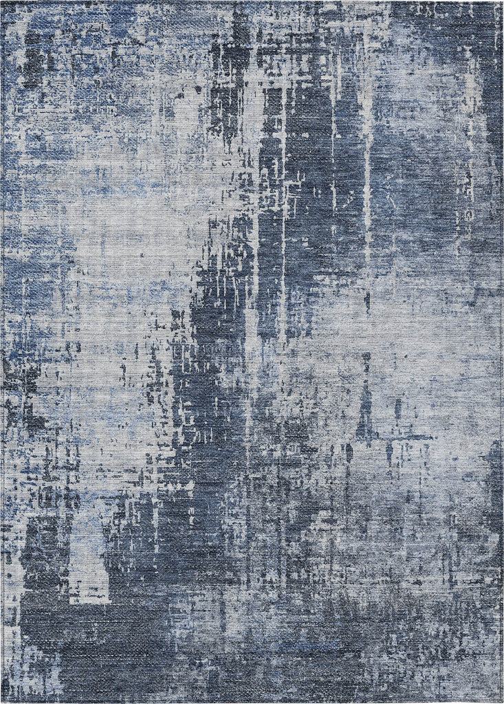 Piper Looms Chantille Modern ACN796 Navy Machine Washable Area Rug main image