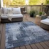 Piper Looms Chantille Modern ACN796 Navy Machine Washable Area Rug Outdoor Lifestyle Image Feature