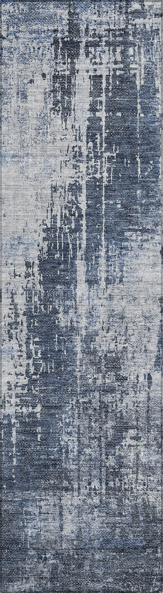 Piper Looms Chantille Modern ACN796 Navy Machine Washable Area Rug Runner Main Image