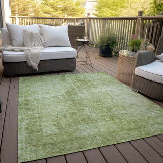 Piper Looms Chantille Modern ACN796 Sage Machine Washable Area Rug Outdoor Lifestyle Image Feature