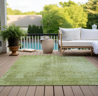 Piper Looms Chantille Modern ACN796 Sage Machine Washable Area Rug Outdoor Lifestyle Image Feature