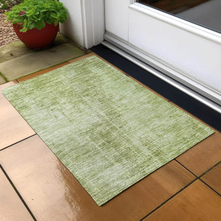 Piper Looms Chantille Modern ACN796 Sage Machine Washable Area Rug Scatter Outdoor Lifestyle Image Feature