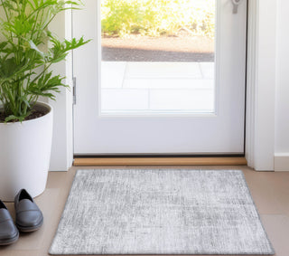 Piper Looms Chantille Modern ACN796 Silver Machine Washable Area Rug Scatter Lifestyle Image Feature