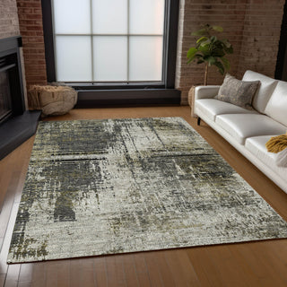 Piper Looms Chantille Modern ACN797 Taupe Machine Washable Area Rug Lifestyle Image Feature