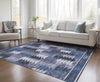 Piper Looms Chantille Southwest ACN798 Blue Machine Washable Area Rug Lifestyle Image Feature