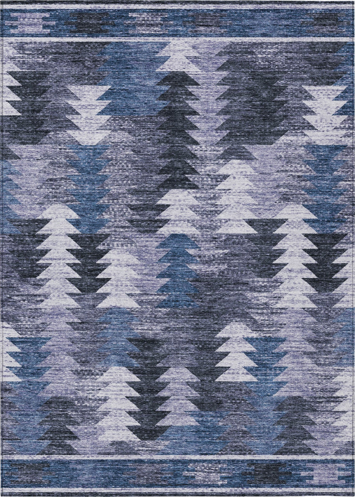 Piper Looms Chantille Southwest ACN798 Blue Machine Washable Area Rug main image