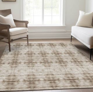 Piper Looms Chantille Geometric ACN799 Beige Machine Washable Area Rug Lifestyle Image Feature