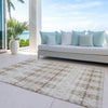 Piper Looms Chantille Geometric ACN799 Beige Machine Washable Area Rug Outdoor Lifestyle Image Feature