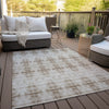 Piper Looms Chantille Geometric ACN799 Beige Machine Washable Area Rug Outdoor Lifestyle Image Feature