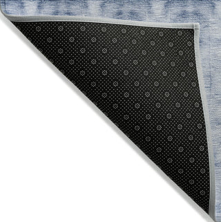 Piper Looms Chantille Geometric ACN799 Blue Machine Washable Area Rug Backing Image