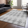 Piper Looms Chantille Geometric ACN799 Silver Machine Washable Area Rug Lifestyle Image Feature