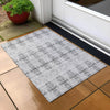 Piper Looms Chantille Geometric ACN799 Silver Machine Washable Area Rug Scatter Outdoor Lifestyle Image Feature
