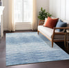 Piper Looms Chantille Lines ACN800 Blue Machine Washable Area Rug Lifestyle Image Feature