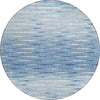 Piper Looms Chantille Lines ACN800 Blue Machine Washable Area Rug Round Main Image