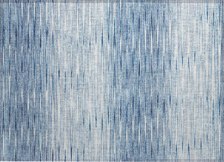 Piper Looms Chantille Lines ACN800 Blue Machine Washable Area Rug Scatter Main Image