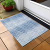 Piper Looms Chantille Lines ACN800 Blue Machine Washable Area Rug Scatter Outdoor Lifestyle Image Feature
